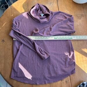 Target lavender cowl neck sweater